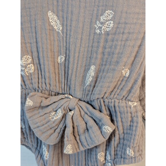 Ettie H Pippa Bubble Gray Long Sleeve  w/ Ruffle sleeve Size 0-3mths - Picture 5 of 5